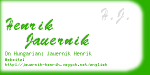 henrik jauernik business card